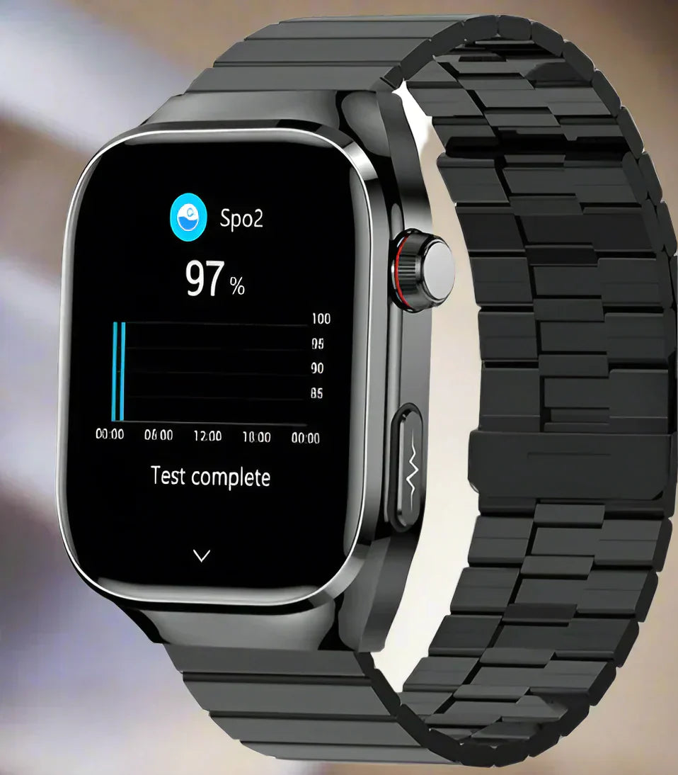 Smart Health Monitor Watch | ECG Blood Sugar Tracking Display