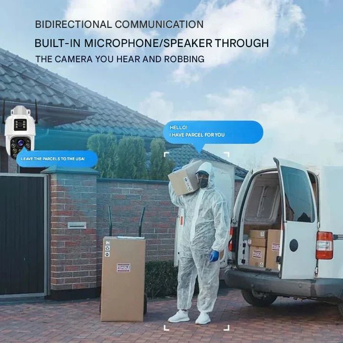 Solar Security Camera | 4K Wireless with Dual Lens and 360° Rotation